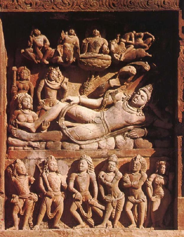 unknow artist Vishnu op Ananta,Vishnu-tempel,Deogarh Norge oil painting art